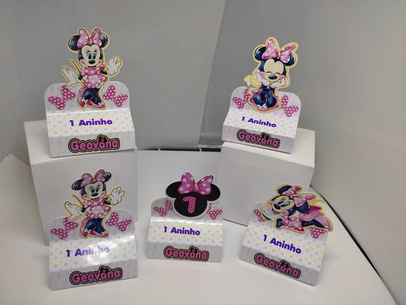 40 Personalizados Minie Rosa Clean
