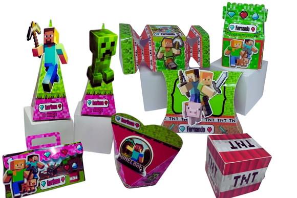 40 Personalizados Tema Minecraft