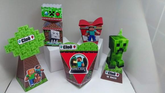 40 Personalizados Tema Minecraft