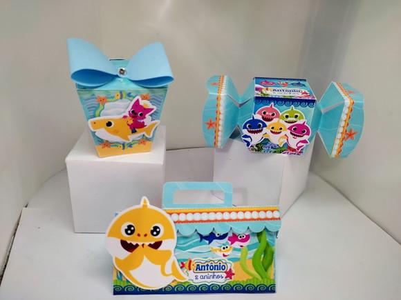 50 Caixinhas 3d Baby Shark