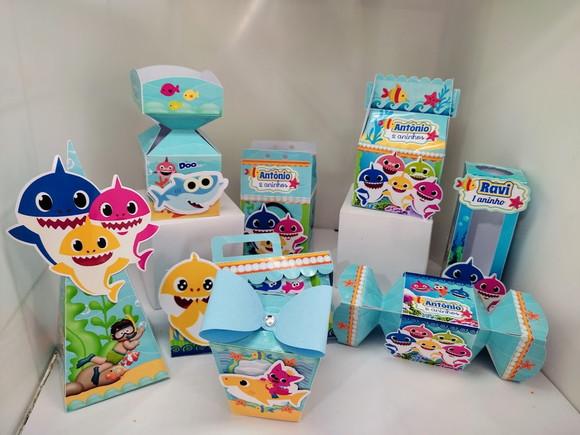 50 Caixinhas 3d Baby Shark