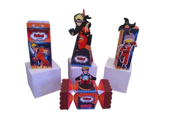 40 Caixinhas 3d Personalizadas Naruto