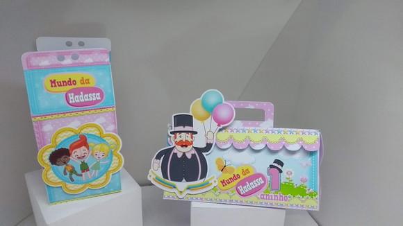 40 Caixinhas 3d Personalizadas Mundo Bita Rosa