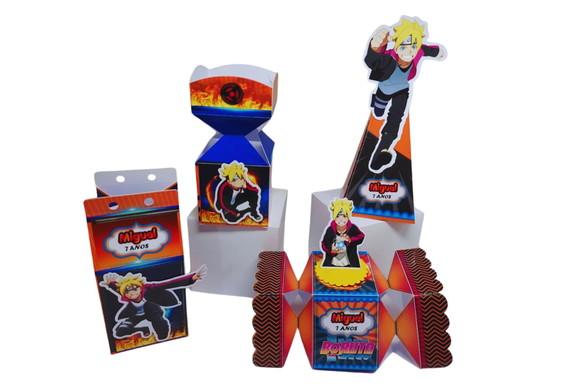 40 Caixinhas 3d Personalizadas Naruto