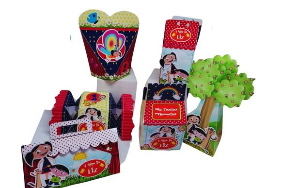 40 Caixinhas 3d Personalizadas Show da Luna