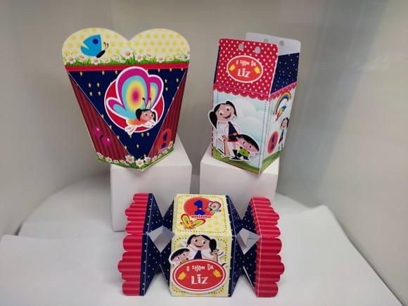 40 Caixinhas 3d Personalizadas Show da Luna