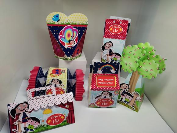 40 Caixinhas 3d Personalizadas Show da Luna