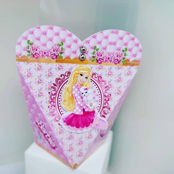 50 Caixinhas Personalizadas 3d Barbie