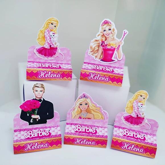 50 Caixinhas Personalizadas 3d Barbie
