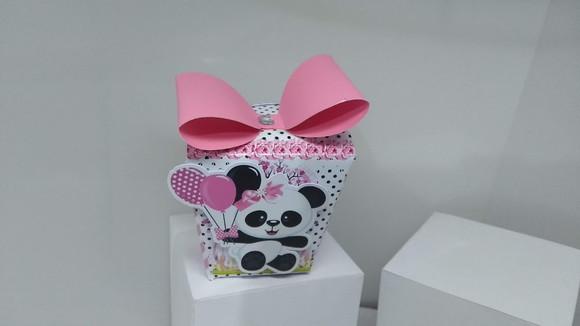 50 Caixinhas Personalizadas 3d Panda Menina