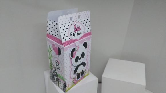50 Caixinhas Personalizadas 3d Panda Menina