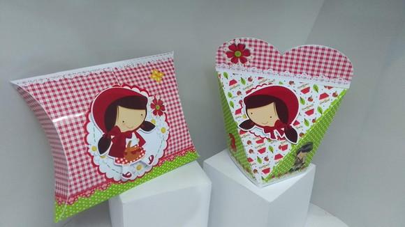 50 Caixinhas Personalizadas Chapeuzinho Vermelho