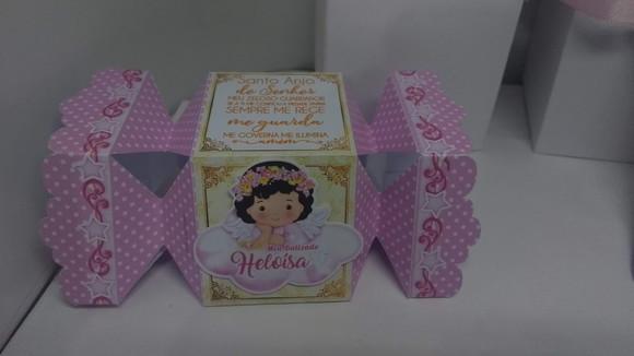 50 caixinhas personalizadas de batizado menina