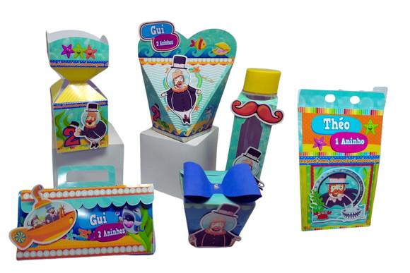 50 Caixinhas Personalizadas Mundo Bita Fundo do Mar