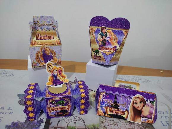 50 Caixinhas Personalizadas Rapunzel