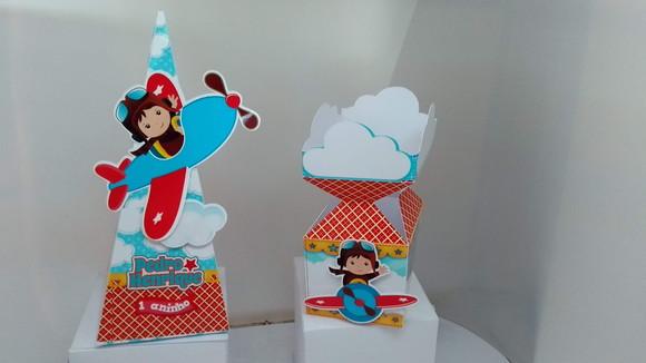 50 Personalizados 3d - Aviador - Volta ao Mundo
