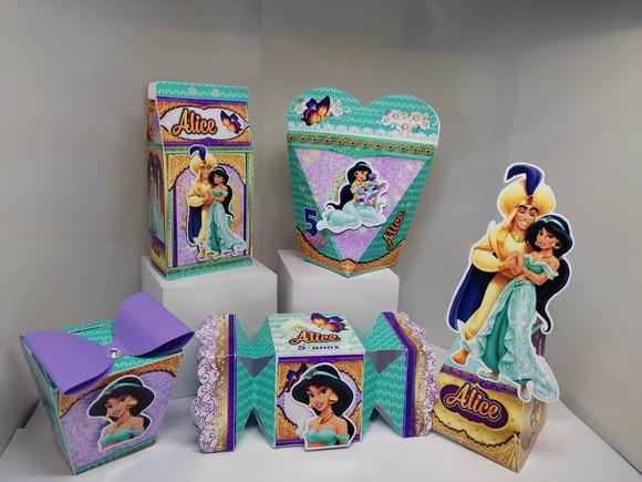 50 Personalizados 3d Jasmine e Aladim