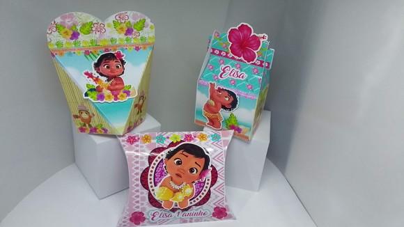 50 Personalizados 3d Moana Baby