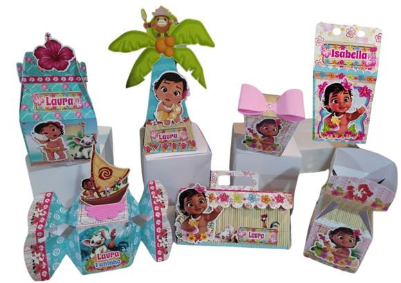 50 Personalizados 3d Moana Baby