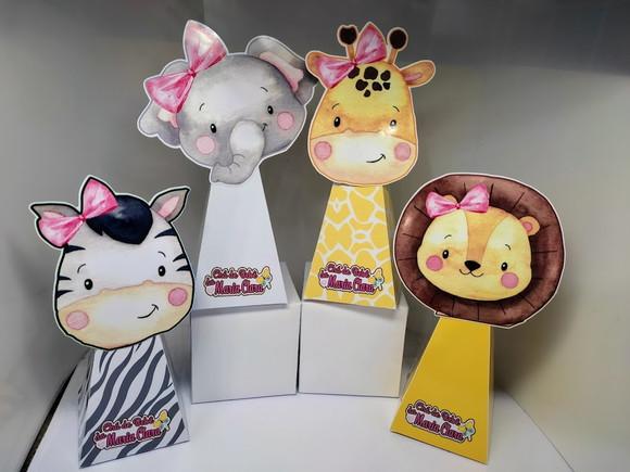 40 Personalizados Safari Aquarelado Menina
