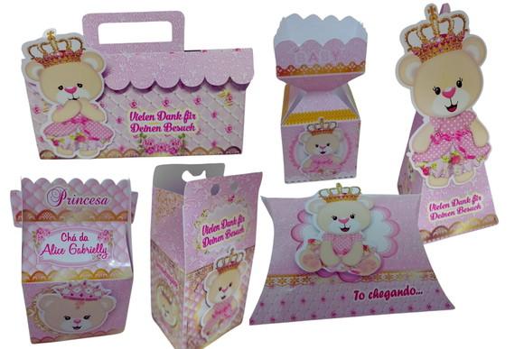 40 Personalizados Ursinhas Princesas