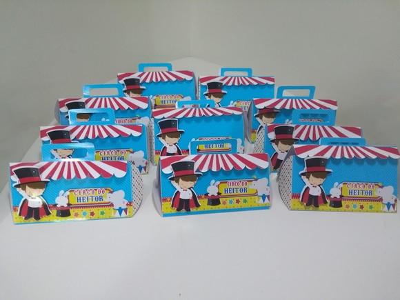 Caixinhas 3d Personalizadas Tema Circo - 40 Cx