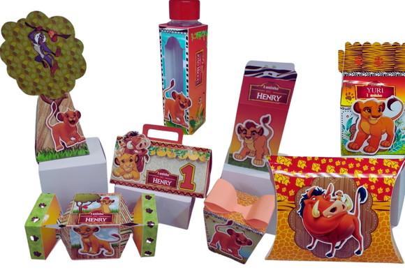 Kit 40 Caixinhas 3d Personalizadas a Guarda do Leão