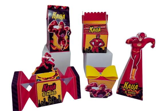 Kit 40 Caixinhas 3d Personalizadas Flash