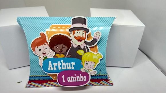 Kit 40 Caixinhas 3D Personalizadas Mundo Bita menino