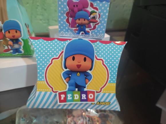 Kit 40 Caixinhas 3d Personalizadas Pocoyo