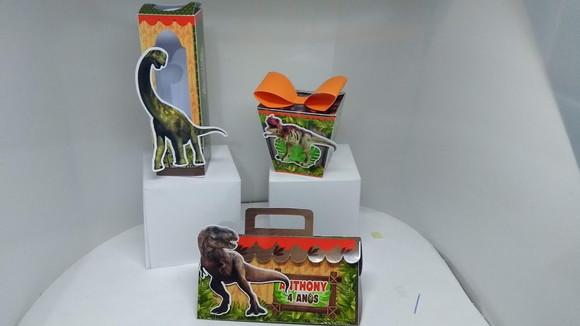 Kit 40 Caixinhas Personalizadas  Dinossauro