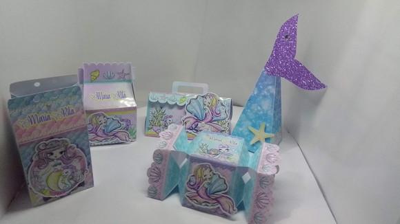 kit 40 caixinhas Sereia