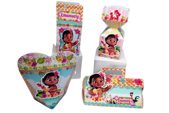 Lembrancinhas  40 Caixinhas 3d Moana Baby