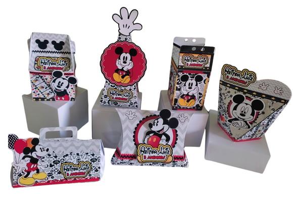 Personalizados Mickey Retro 3d - 40 Unidades