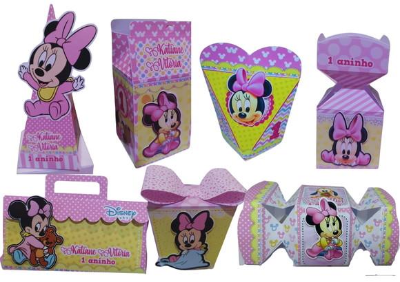 Personalizados Minie Baby Rosa - 40 Unidades