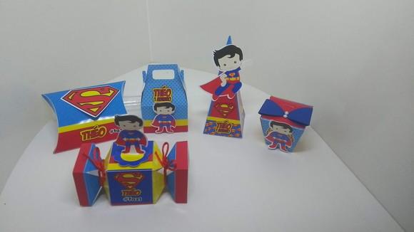 super homem lembrancinhas personalizados kit 50