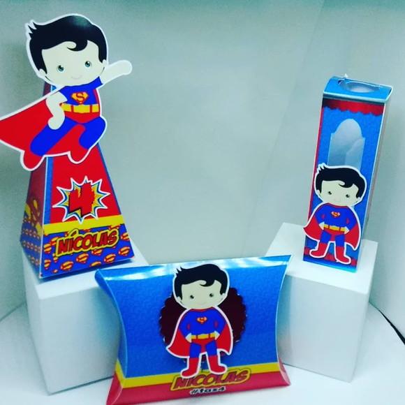 super homem lembrancinhas personalizados kit 50