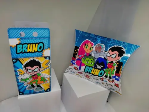40 Caixinhas Personalizadas Heróis Jovens Titãs