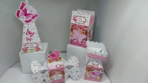 40 Caixinhas Personalizadas Jardim Encantado