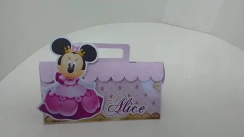 40 Caixinhas Personalizados Minnie Realeza