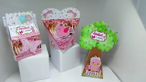 40 Caixinhas Personalizadas Jardim Encantado