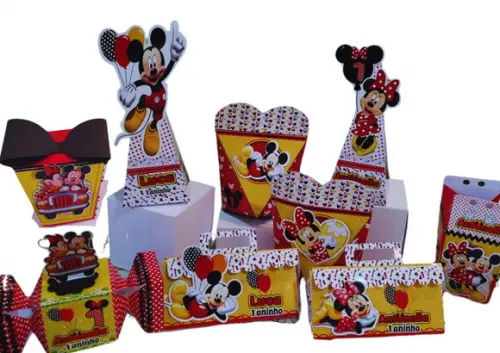 40 Personalizados Mickey e Minnie