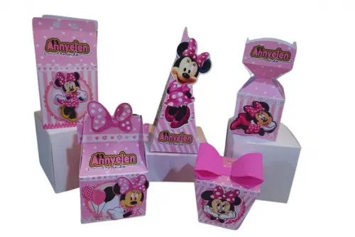 40 Personalizados Minie Rosa