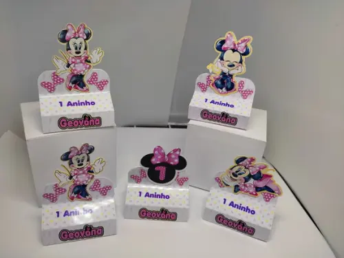 40 Personalizados Minie Rosa Clean