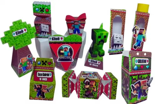 40 Personalizados Tema Minecraft