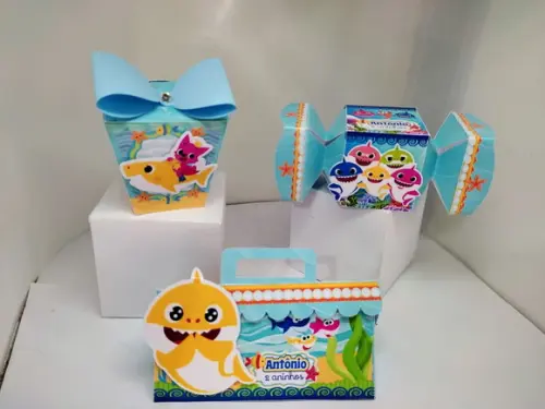 50 Caixinhas 3d Baby Shark
