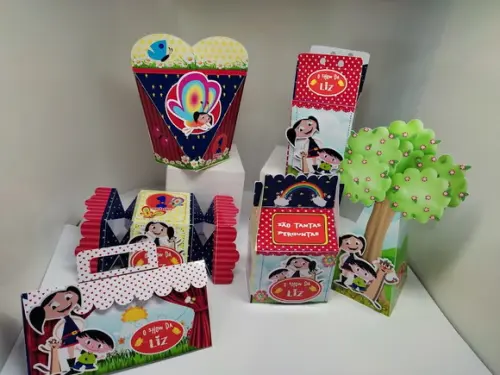 40 Caixinhas 3d Personalizadas Show da Luna