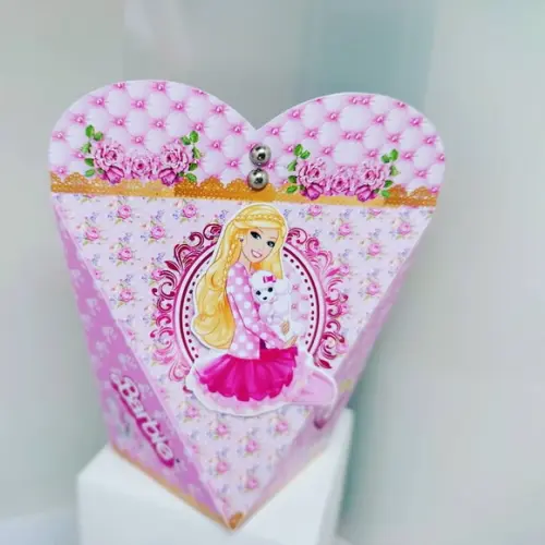50 Caixinhas Personalizadas 3d Barbie