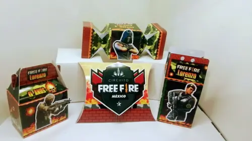 50 Caixinhas Personalizadas 3d Free Fire