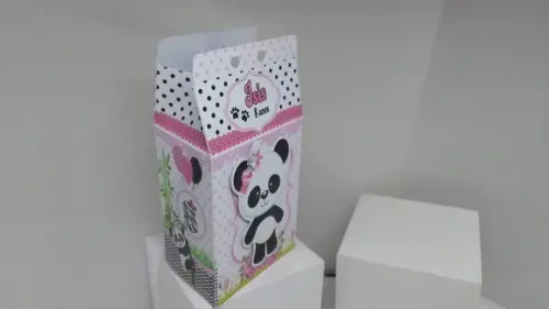 50 Caixinhas Personalizadas 3d Panda Menina